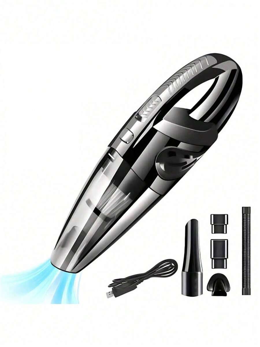 Aspiradora inalámbrica para el hogar para limpieza del hogar, limpieza del automóvil, limpieza de pelo de gato y mascotas, multiusos, portátil y de mano para una variedad de escenarios, incluye una variedad de accesorios - Negro - Ver 1