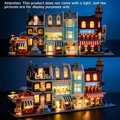 MOC European-Style Architectural Street Scene Building Blocks Creative Cityscape Assembly Toy Featuring Cafes, Grocery Stores, And More Top Choice For Christmas And Birthday Gifts Suitable For Ages 14 And Up