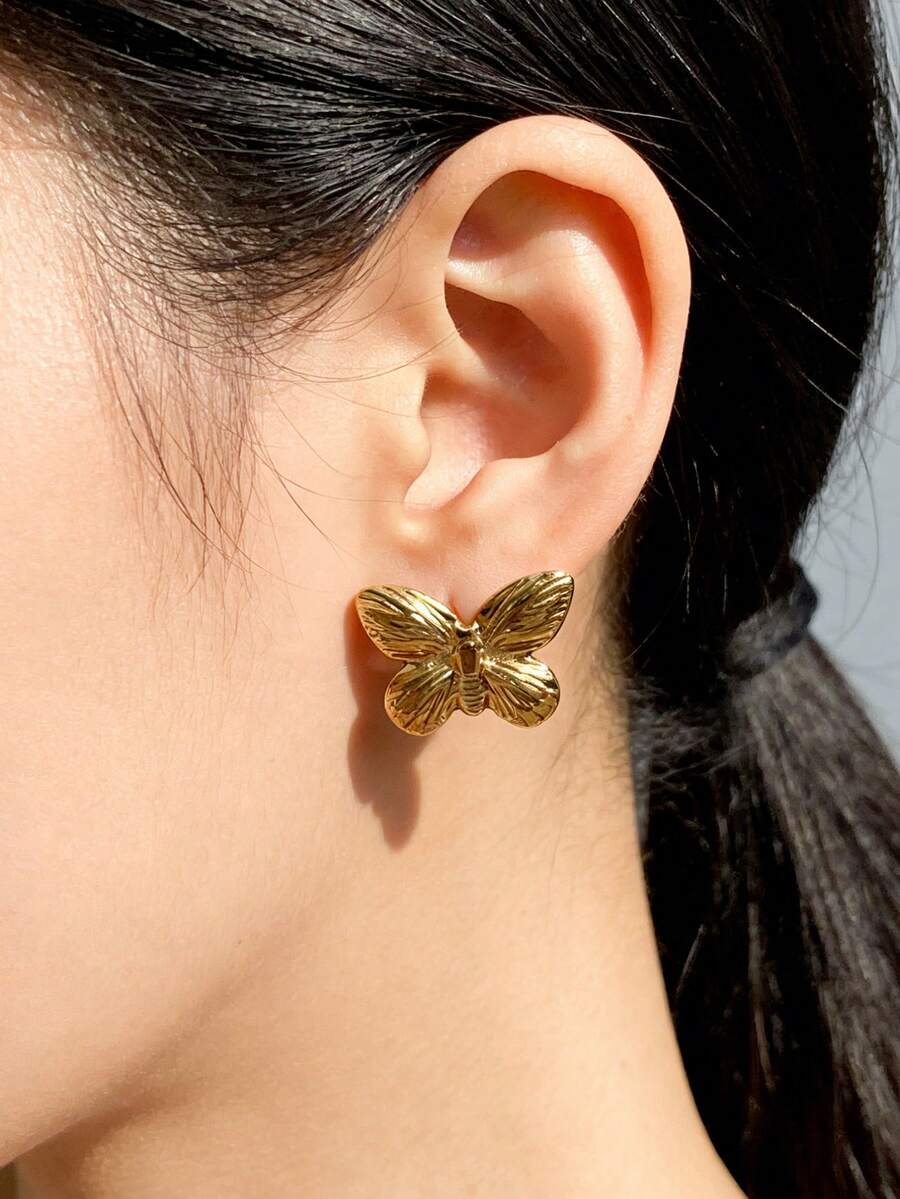 Cercei din oțel inoxidabil solid, accesorii din oțel inoxidabil, cercei pentru femei, cercei pituitari, cercei cu balamale rotunde placate cu aur, textură din articulație din bambus, tăietură cu diamant, hexagonale, pătrate, design rotund, cercei hipoalergenici solizi, potriviți pentru urechi sensibile, accesorii farmece pentru femei, accesorii de modă din Orientul Mijlociu, cadouri pentru petreceri și festivaluri