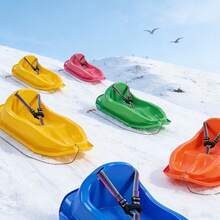 70*49cm Ski Sled, Seatbelt Sled, Random Colors, Thickened And Wear-Resistant, For Skiing And Ice Skating, Freeze-Resistant, Outdoor Scooter, Ski Cart, Multi-Functional And Multi-Purpose, For Skiing/Grass Skiing/Sand Skiing/Ice Skating/......., Winter Snow Sliding Tool, Outdoor Skiing Entertainment Equipment, Essential For Winter Sports - Multi-color Random - View 9