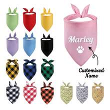 Various Styles 1PC Personalized Dog Bandana,Custom Pet Scarf With Embroidered Name,Bibs Triangle Scarfs Gift For Small Medium Large Dogs Cats Baby Puppy Pets Accessories - Multicolor - View 1
