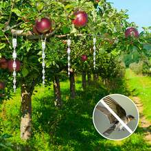 Woodpecker Bird Scare Devices,Reflective Scare Rods Control Device To Keep Birds Away From Patio Pool(Christmas Reflective Strip Hanging Home As Decoration) - Silver - View 1