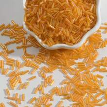 700颗玻璃管珠，14种颜色，2x7mm玻璃管珠，透明管状米珠，管状隔珠，适用于耳环、手链、项链和其他珠宝DIY工艺品。 - 2x7mm-700pcs - 查看 4