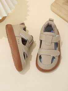 Toddler Boys/Girls Closed Toe Sandals, Infant Soft Bottom Anti-Slip Prewalker Shoes - Khaki - View 5