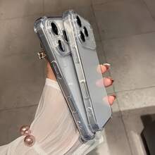 Funda de teléfono premium a prueba de golpes y resistente a caídas, funda transparente anti-caída con parachoques de ángulo amortiguador para iPhone 17, 16, 15, 14, 13, 12, 11 Pro Max, Air, Plus, Mini y X Series. ¿Quién podría resistirse a una funda de teléfono tan resistente y elegante? - 1 pieza - Ver 5