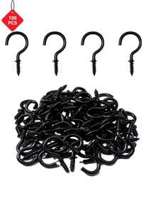 50/100 Pieces Screw Hook, 1 Inch (Approximately 2.5 Cm) Metal Cup Hook Screw Hook Heavy Duty Screw Wood Wall Ceiling Hook Plant Hook Indoor Outdoor For Tableware Craft Basket Lamp Wreath - Bronze, Christmas Decoration, Party Hook - Multicolor - View 15