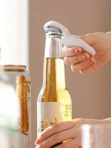2個/1個 磁吸多功能開瓶器，3合1瓶蓋、罐頭、瓶蓋開瓶器，適用於家用啤酒、飲料瓶、啤酒罐、汽水罐及其他瓶裝飲料。輕巧塑料材質與磁吸結構，適用於居家、露營、派對等場合。無需電源，理想廚房工具，開學季、居家裝飾、居家用品、家庭必需品，適合女性、男性、母親、父親、祖父、祖母的禮物 - 白色 - 查看 3