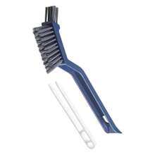 1pc Multi-Functional Crevice Brush With Clip, Suitable For Cleaning Windows And Hard-To-Reach Corners - Blue - View 5