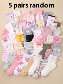 20 đôi tất trẻ em cao đến bắp chân, cổ tròn, có nơ, hình trái tim, chấm bi, sọc, hoa, gấu bông, thích hợp cho bé gái mặc hàng ngày, thoáng khí, mềm mại và thoải mái, phù hợp cho trẻ em từ 1-16 tuổi, những đôi tất trẻ em đáng yêu. - Nhiều màu - Xem 11