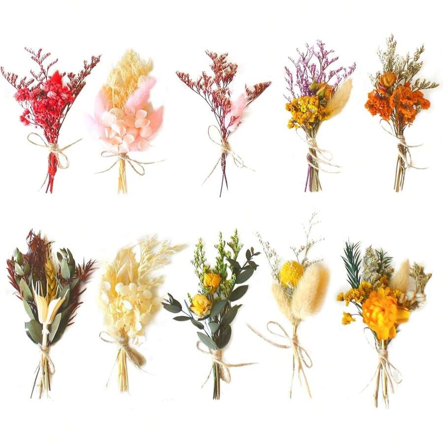 Dried Flower Bouquet - 彩色 - 查看 1