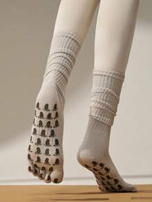 New Cute Five Finger Socks, Mid Length Yoga Socks, Anti Slip Five Finger Socks, Pilates Specific Sports Toe Stacking Socks - Multicolor - View 5