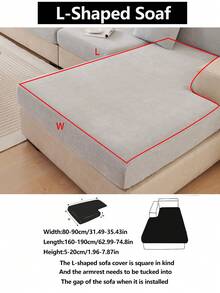 1 Stück Stretch Sofabezug, rutschfeste Vollabdeckung Sofa Sitzbezug, Chenille Stoff Allwetter Sofa Kissenbezug, dicker Sofa Überwurf, maschinenwaschbar, staubdicht, tierfreundlich, dekorativ, verstellbar für Ecksofa, Schlafzimmer, Büro, Wohnzimmer 1/2/3/4 Sitzer - Hellgrau - Übersicht 20