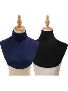 2 chiếc khăn choàng cổ tròn màu trơn cỡ lớn cho nữ, tấm che kín đáo, cổ áo, cổ lọ tay dài, khăn choàng giữ ấm cổ mỏng thanh lịch dành cho nữ, mềm mại và thoáng khí, đa năng cho mọi mùa để mặc trang phục trang trí Giáng sinh - 2 vòng cổ giả - Xem 24