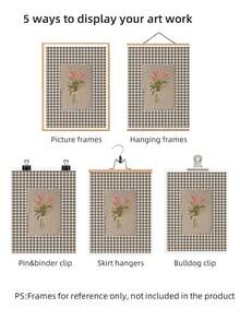 1幅无框乡村风格花束可打印墙画，质朴花卉装饰，非常适合温馨的客厅、走廊、入口、乡村住宅，美观的帆布画，也适用于卧室、宿舍、派对装饰。最佳礼物之选，生日礼物，趣味海报，房间装饰，卧室，房间装饰，墙面装饰画，印刷品，海报，复古装饰，卧室装饰，大学宿舍必备 - 彩色 - 查看 6