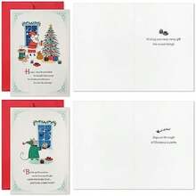 Hallmark 'Twas Night Before Christmas Card Surtido con caja de recuerdo (12 tarjetas con sobres)(Surtido de 12 tarjetas con caja - 'Twas the Night) - Multicolor - Ver 5