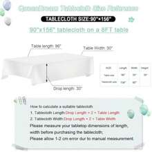 QueenDream 60x102 Inch sequin tablecloth for wedding and party decor-Silver(228.6 x 396.2 cm (Rectangular) Blanco) - Multicolor - Ver 6