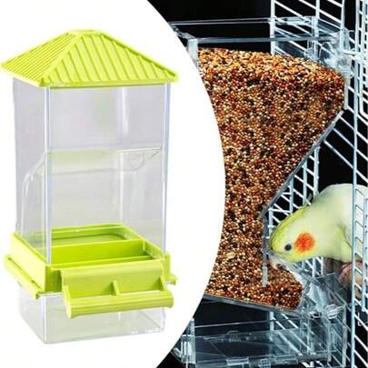 Sturdy And Durable Bird Cage Feeder Food Container, Suitable For Parrots Foraging, Cage Accessories, Applicable For Cockatiel, Small And Medium Birds