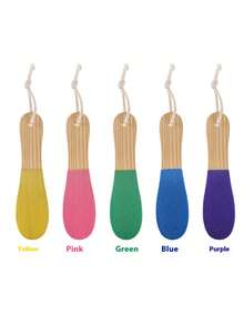 Colored Foot File, Foot Exfoliating, Wooden Handle For Grinding Foot Stones, Special For Rough Sand And Dead Skin Calluses, Household Foot Grinding Tool, Foot Repair And Exfoliating - Multicolor - View 9