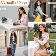 Small Purses And Handbags For Women Fashion Teenage Girls Crossbody Bag Lightweight Shoulder Bag Plaid Pattern Satchel - màu đen - Xem 5