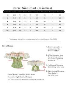 Alivila.Y Fashion Womens Vintage Off Shoulder Corset Bustier Lace Up Boned Overbust Corset Renaissance Corset Tops For Women - 綠色 - 查看 4