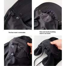 1件装户外徒步可拆卸面罩颈套帽，女士防晒渔夫帽，男士夏季徒步防水速干帽，牛仔钓鱼帽