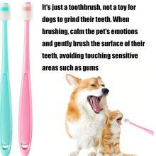 Random Color Pet Toothbrush, Soft Bristles, For Pet Oral Cleaning, 360° Cleaning Toothbrush, For Teeth Cleaning, Pet Grooming, Pet Supplies, Small Pet Toothbrush, Suitable For Dogs & Cats, For Deep Teeth Cleaning