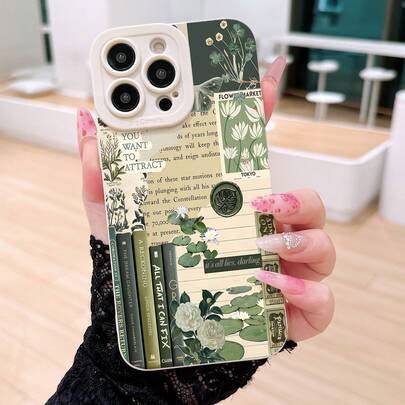 1 chiếc ốp lưng bảo vệ màu trắng họa tiết sách ghép hình Iris, tương thích với iPhone 17 Pro Max/17/17 Pro/16 Pro Max/16/16 Pro/16 Plus/15 Pro Max/15 Pro/15 Plus/15/14 Pro Max/14 Pro/14/13 Pro/13/12 Pro/12/11/XS/X Max/8 Plus/7, chống sốc, mềm mại, thích hợp làm quà sinh nhật cho bạn gái, bạn trai hoặc sử dụng cho chính mình.