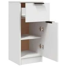 Larryhot Credenze 2 pz Bianche 30x30x70 cm in Legno Multistrato,Robusto e durevole, facile da montare, la scelta ideale per l'arredamento della casa - Bianco - Visualizzare 7