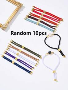 1/5/10/20/30/40/50/100pcs Colorful Fashion Simple Adjustable Pull Style Bracelet Jewelry Clasp DIY Accessories