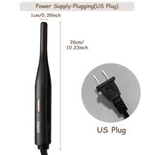 CRASTS窄刘海及发尾夹，男女通用，可调节温度美发造型工具 - 黑色 - 查看 12