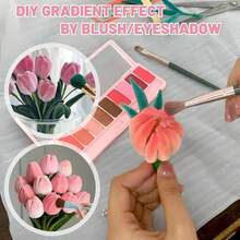 1 pachet de accesorii florale pentru artizanat, tulpini de chenilă, potrivite pentru ambalarea buchetelor de flori DIY, decorațiuni pentru petreceri (roz). Buchete DIY (lalele, buchete de mireasă), cadou ideal, cadou de Ziua Îndrăgostiților - Multicolor - Vizualizare 3