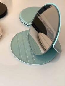 2个迷你便携化妆镜 - 圆形皮革折叠镜，口袋镜，加厚PU皮革小镜，可折叠，旅行镜。适合作为礼物、旅行必备、化妆必备，易于收纳，圣诞礼物，随时补妆，适合上学使用，返校必备，节日礼物。（色差属正常现象，请以实物为准。）赠品，旅行，平价好物，旅行必备 - 彩色 - 查看 2