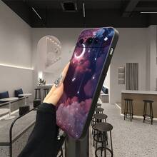 星空流星ハンドルのスマホケース  Pixel 9 9Pro Xl 8 8A 8Pro 7 7A 7Pro 6 6A 6Proに適しています ブラックフロスト耐衝撃性落下防止保護カバーシェル - ブラック - チェックする 5