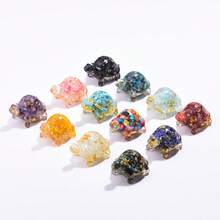 Una pieza de joyería de tortuga con cristal adhesivo, artesanías de tortuga hechas de cristal, regalos de cristal y adornos decorativos para el diseño de interiores. - Multicolor - Ver 2