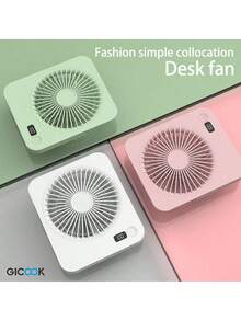 GICOOK Portable USB Desktop Fan, ,Fan, Fans, Portable Fan, Fans Portable, Mini Fan, Home, Ventilador, Ventilador Recargablesuper Quiet Mini Cooling Desktop Fan For Home Office Desktop Desks - Nhiều màu - Xem 1