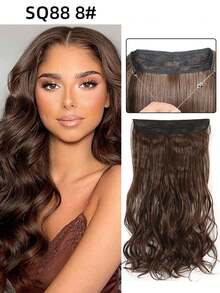 万圣节主题深棕色至栗棕色隐形透明Remy鱼线接发 - 彩色 - 查看 30