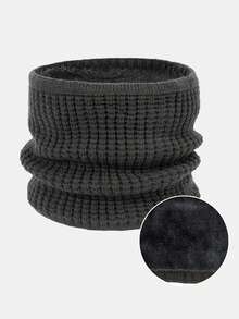 1pc Teenage (12-16 Years) Winter Warm Knitted Neck Warmer | Soft Thermal Lined Scarf | Kids Knitted Scarf, Suitable For Boys & Girls | Christmas & New Year Gift - Multicolor - View 5