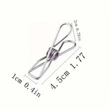 1pc Stainless Steel Clothes Hanger Clips, Multi-Functional Windproof Hanging Hooks For Skirts, Socks, Jeans, Pants, Dresses, Suitable For Home, Hotel, Dorm, School, Clothing Store - Perak - View 9