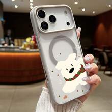 Custodia magnetica per telefono in acrilico di alta qualità, con design artistico alla moda e colori festivi - custodia di ricarica magnetica, pratica e protettiva antiurto per iPhone 11, 12, 13, 14, 15, 16, 17, 17 Air, 17 Pro, 17 Pro Max - Bianco - Visualizzare 7