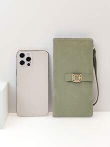 MINGYOU Long Style Women's Fashion Snap Sweet Cute Wallet, Exquisite Zipper Wallet, Multi-Functional Card Holder Wallet, Student Gift - Green - View 4