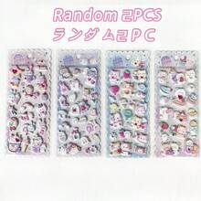 POKOJA LAND 3D立体贴纸，包含可爱女孩、萌猫、兔子、熊和幽灵主题，是送给孩子的完美奖励礼物。卡通动物浮雕材质。孩子们可以DIY装饰手机壳、水瓶、衣服、桌子、玩具、冰箱和手机等。 - 彩色 - 查看 13