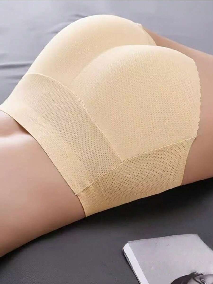 1pc Women's Seamless High Waist Shaping Panties, Butt Lifting Seamless Padded Shorts, Breathable Peach Butt Shaping Tights, Padded Butt Lifting Shaping Underwear, Peach Butt