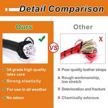 Elastic Rope With Quick Hook, Heavy-Duty Outdoor Black Elastic Band, Strong Industrial Grade Elastic Rope, Used To Fix Waterproof Cloth, Luggage, Tents, Bicycles, 12 Inches+24 Inches+48 Inches, - Multicolor - View 4