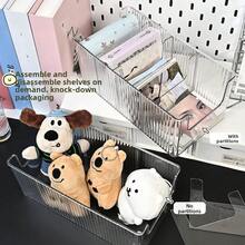 大容量亚克力化妆品收纳盒，面膜收纳盒，透明隔层收纳盒，梳妆台护肤品收纳架 - 彩色 - 查看 8