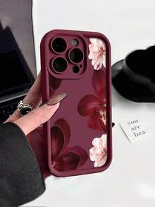 1个简约红色花朵和粉色樱花图案防震TPU手机壳，兼容苹果手机，适用于17 Pro Max/17 Air/16 Pro Max/15 Plus/14/13/12/11 - 彩色 - 查看 1