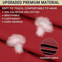Chef Apron For Men And Women Wash Free Bib Apron With 2 Pockets Water & Oil Proof Adjustable Aprons,Red - Red - View 4