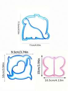 1pc/3pcs Cartoon Sandwich Cutter And Sealer, Bread Mold, Sandwich Slicer