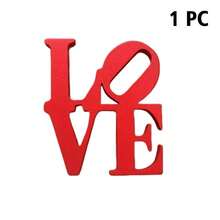 红色LOVE木质字母桌面摆件，浪漫桌面装饰，适合情人节情侣房间布置，可用于卧室、客厅、书架或咖啡桌摆放，创意礼物之选，为甜蜜的家增添温馨氛围，节日装饰。 - 紅色 - 查看 11