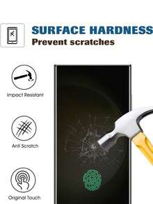 Bộ 2 miếng dán màn hình cường lực 9H phủ toàn màn hình, phù hợp với Galaxy S26 Ultra S25+ S25 S24 Ultra S24+ S24FE S24 S23+ S23 S22+ S22 S21+ S21, siêu trong suốt, chống trầy xước, chống bám vân tay, chống sốc và chống rơi vỡ. - Trong sáng - Xem 5