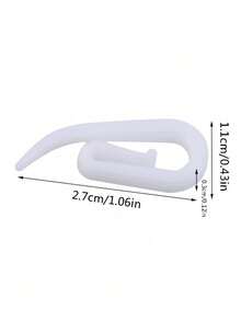 100pcs White Plastic Curtain Hooks - Modern Style, Durable & Lightweight, Suitable For Curtains, Drapes, Window Decor - Easy Installation, No Damage Hanging, Curtain Hanging Tool | Modern Curtain Hooks | Durable Plastic Hooks, Practical Hooks - Multicolor - View 4